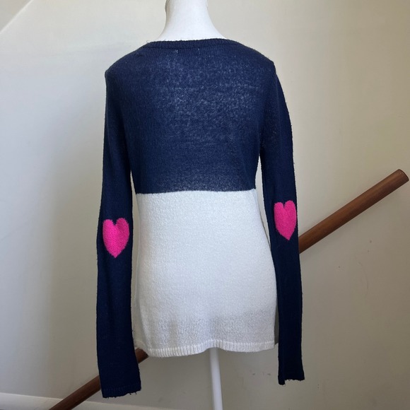 Novelty Heart Patch PJ Salvage Sweater Medium Twee Romantic Pullover‎ Knit Top - Picture 2 of 11